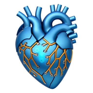 technology themed heart sticker
