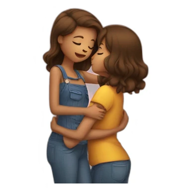 Girl kiss girl sticker