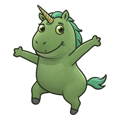Unicorn dancing  sticker