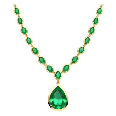 emerald necklace with clasp sticker