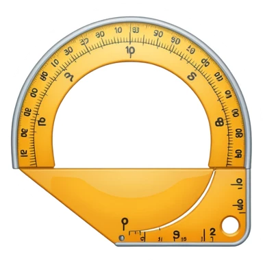 "📏" This emoji is for ruler. Then make an emoji for protractor. Which is real emoji type like the given emoji...no make protractor  sticker