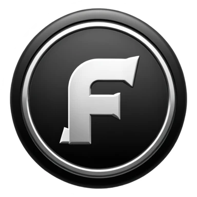 Fortnite logo F in a circle sticker