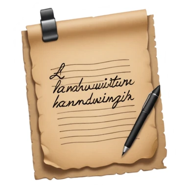 hand writing on a piece of paper sticker