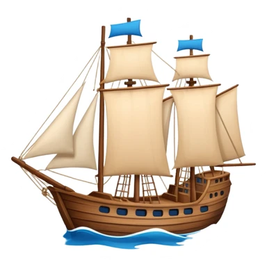 ship in cartoon  sticker