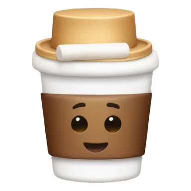 Cap with coffee and marshmallows  sticker