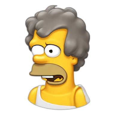 Homer Simpson with hair sticker