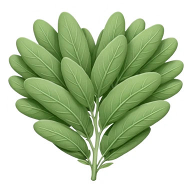 green sage heart sticker