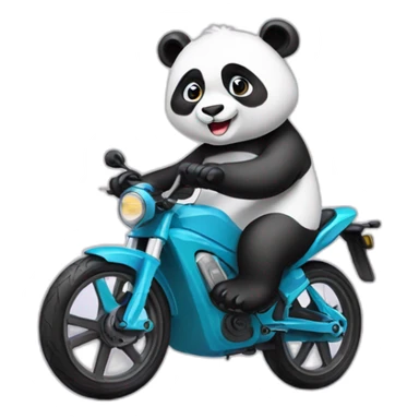Cute Panda with road bike sticker