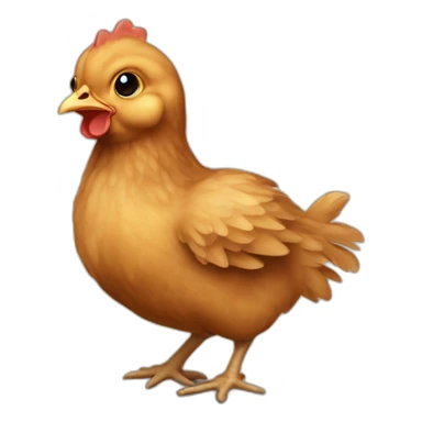 brown color baby chicken sticker