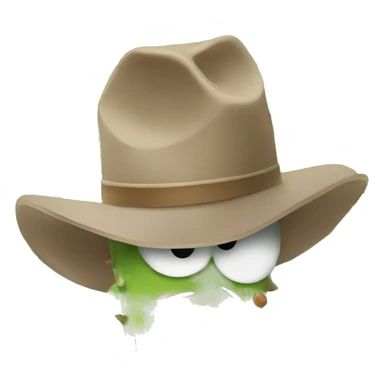 Cowboy Cactus crying sticker