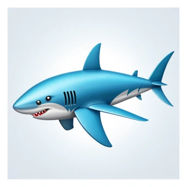 Crea una tiburón fusionado con un avion sticker