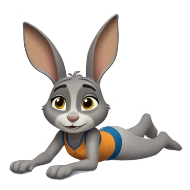 Judy Hopps doing downward dog sticker