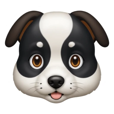 black and white dog spotted sticker