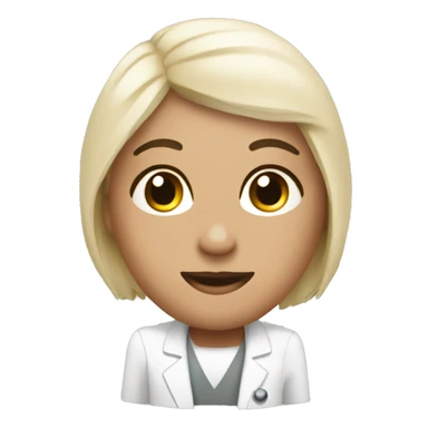 The patient is in a cosmetologist's chair sticker