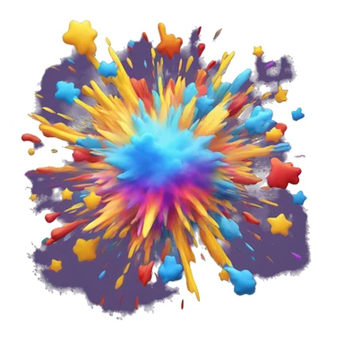 colorful explosion sticker