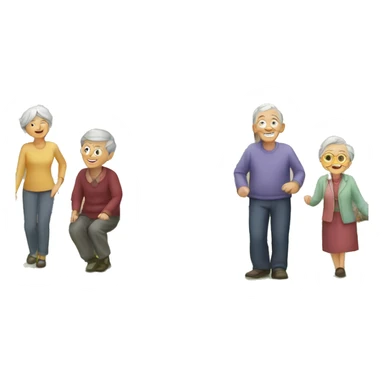 House for old people with old people that are happy  sticker