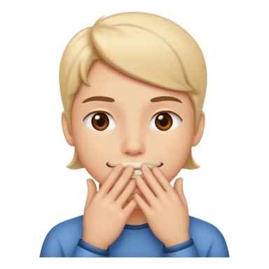 Silent face, shushing sticker