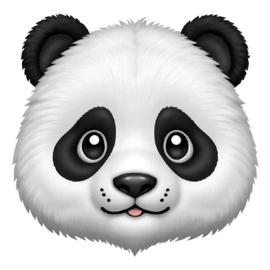 panda face with a paw print sticker