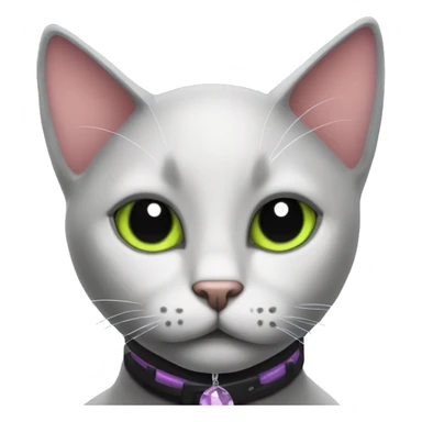 Black cat with plumbob collar  sticker