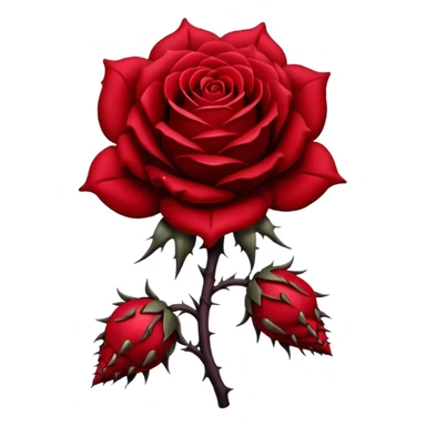 gothic rose with skulls sticker