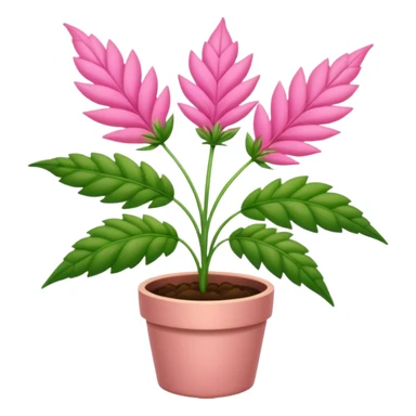create a pink weed plant emoji sticker