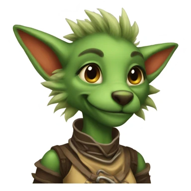 Furry anthro Kobold cute looking female sticker