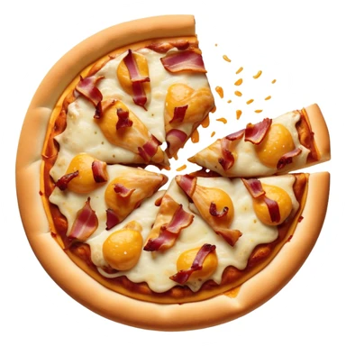 Bbq chicken pizza with bacon and cheddar cheese sticker