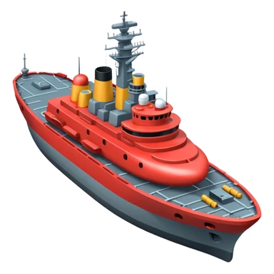 battleship arial view sticker