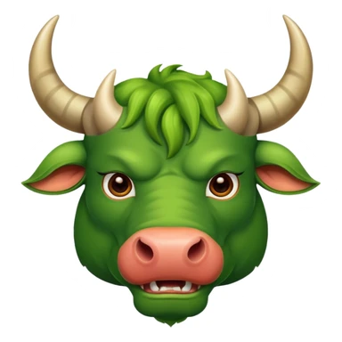Green bull sticker