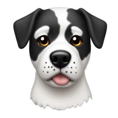 White Dog with black patches covering eyes sticker