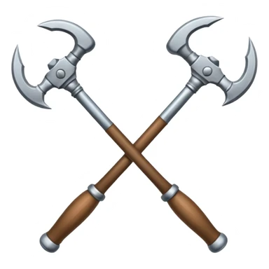 croisement d'un marteaux et d'une hache (en mode duel, qui des deux va gagner) sticker