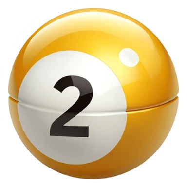 golden billiard ball with the number 23 in a pixelated style sticker