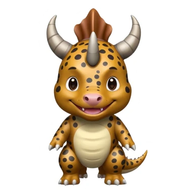 Black pibull dressed as a triceratops  sticker