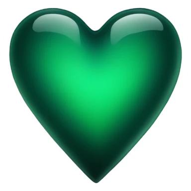 dark green glass heart sticker