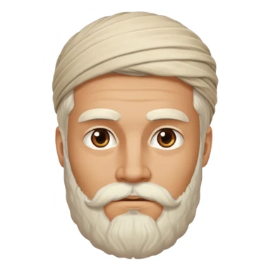 white ancient greek young man with beard sticker