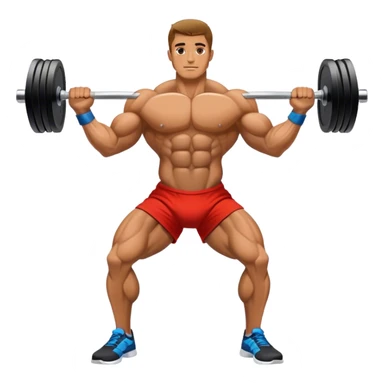 side-view bodybuilder dumbbell lunges sticker