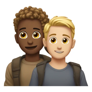 gay boys in love looking at eschother sticker