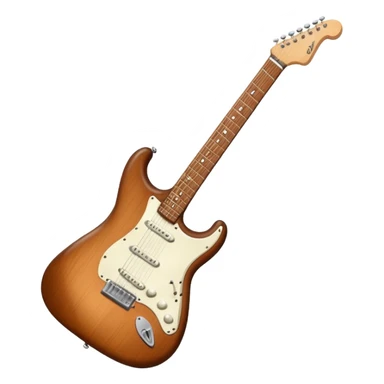 electric guitar strat brown and white squire sticker
