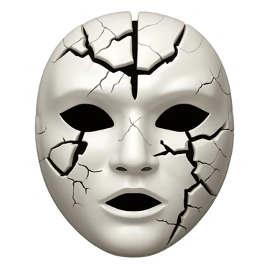 Máscara rachada sticker