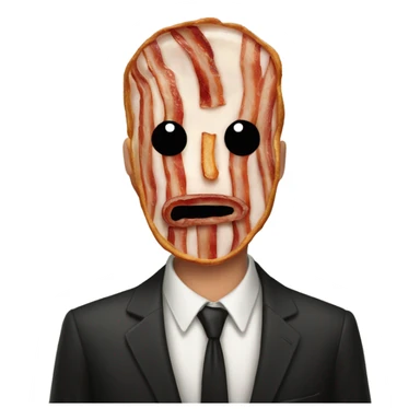 Slender man made of bacon sticker
