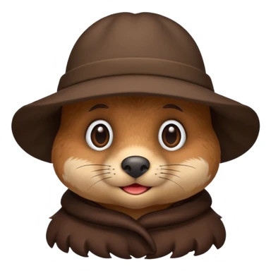 mole wearing a hat sticker