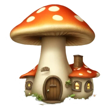 Mushroom house sticker
