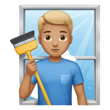 Personne nettoyant les fenêtres sticker