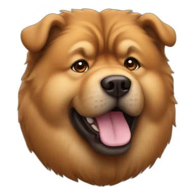 Brown chow chow sticker