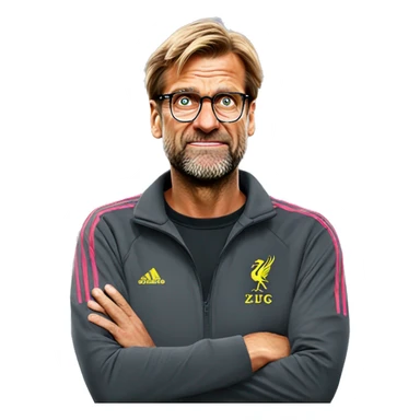 Jurgen Klopp shoulder shrug don't know sticker