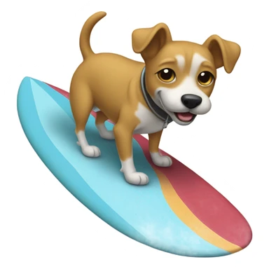 Dog wearing a hoodie riding a surfboard on a wave sticker