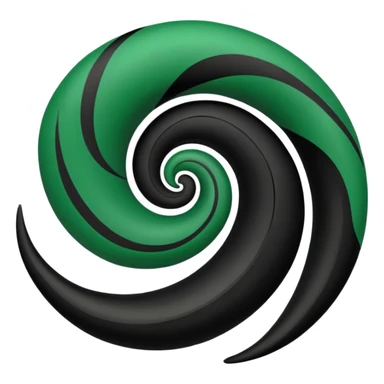 Unity Māori koru design at top sticker