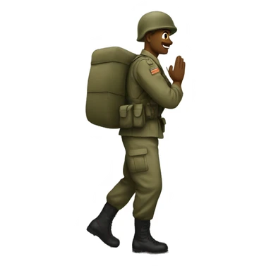 Army man going home from Poland  sticker