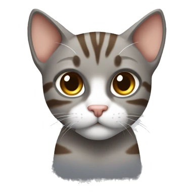 Body builder grey Brown tabby cat sticker