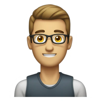 Create reader guy of Respekt Weekly sticker